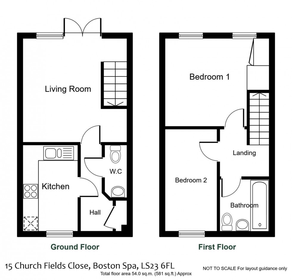 Floorplan for Boston Spa, Church Fields Close, LS23 