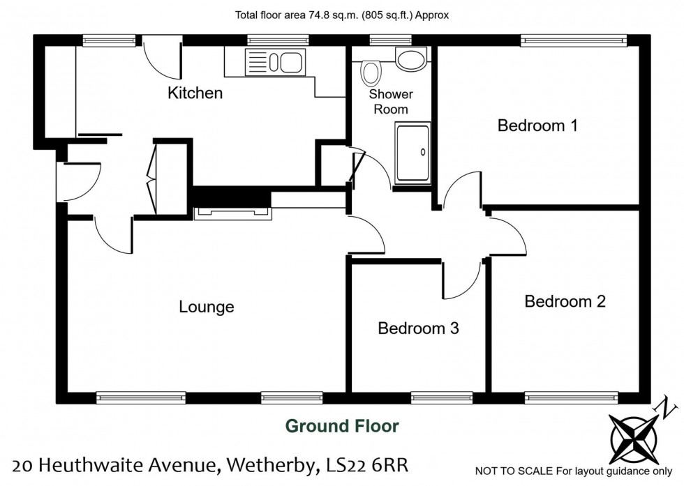 Floorplan for Heuthwaite Avenue, Wetherby, LS22