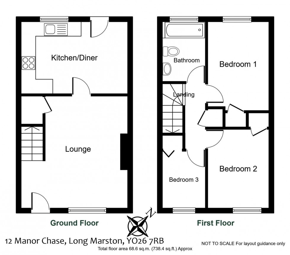 Floorplan for Manor Chase, Long Marston, York, YO26 