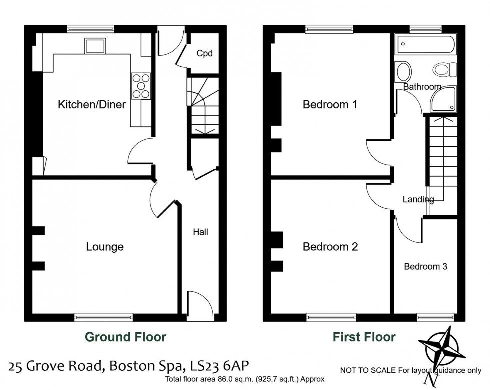Floorplan for Boston Spa, Grove Road, Wetherby, LS23 