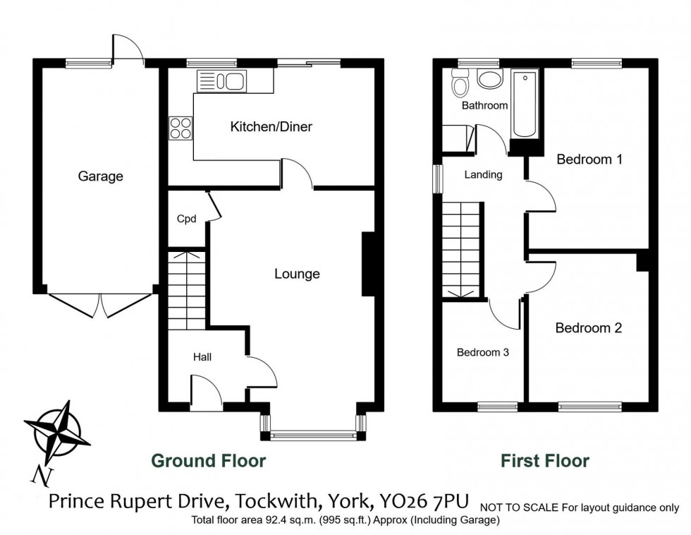 Floorplan for Tockwith, Prince Rupert Drive, YO26 