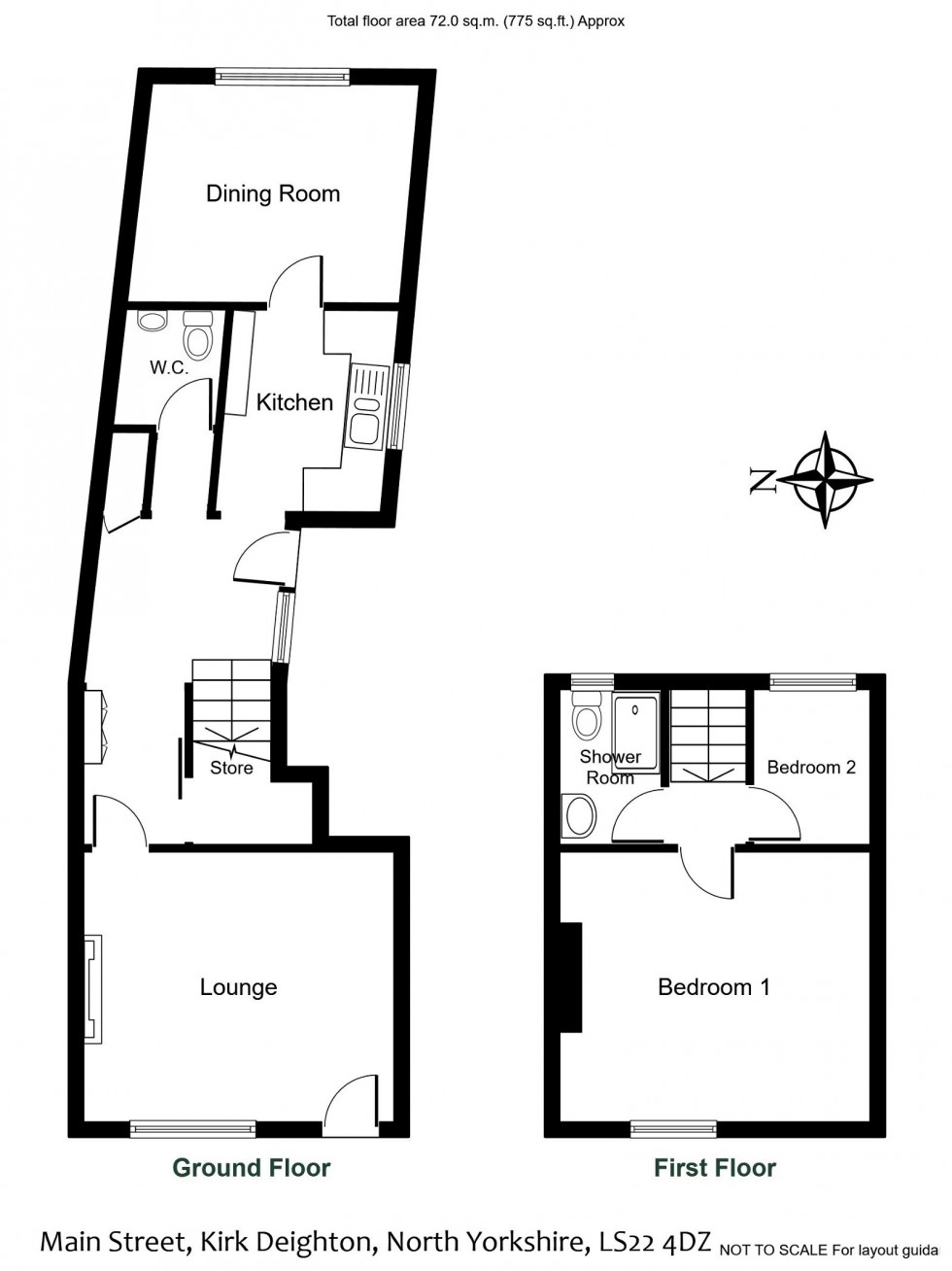 Floorplan for Kirk Deighton, Main Street, LS22
