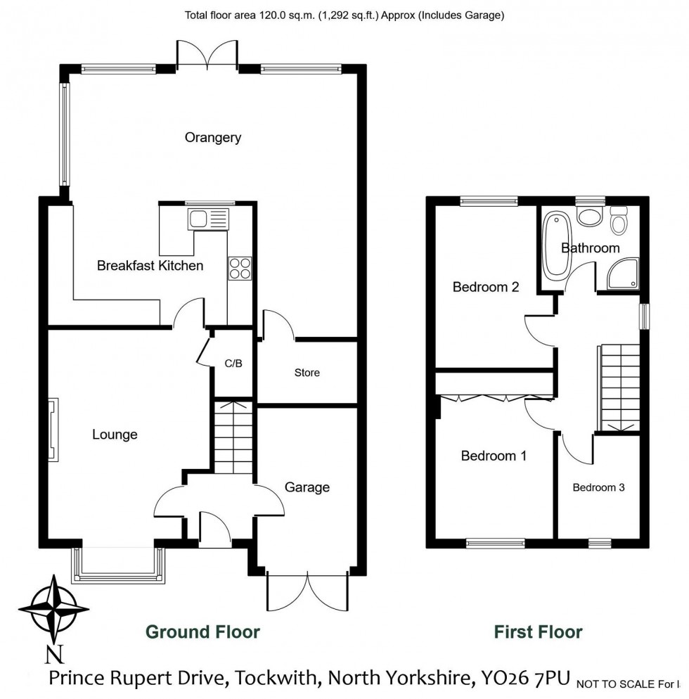 Floorplan for Tockwith, Prince Rupert Drive, YO26