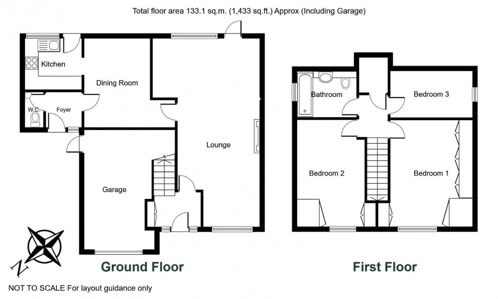 Floorplan for Meadow Close, Bardsey, Leeds, LS17 9BJ