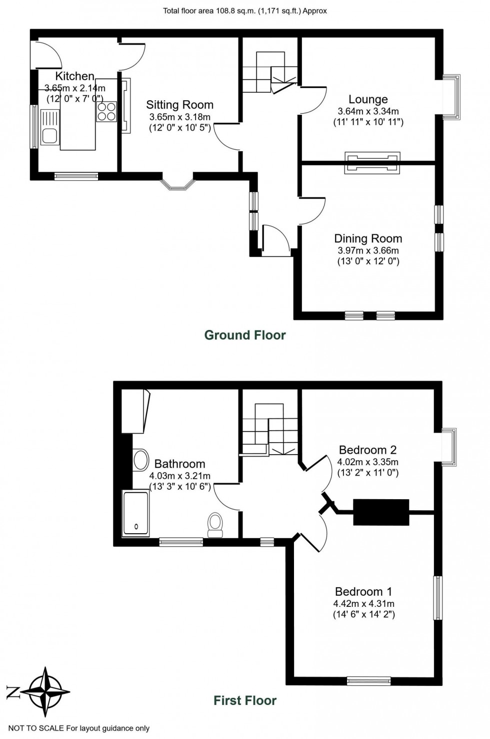 Floorplan for Aberford, School Lane, LS25