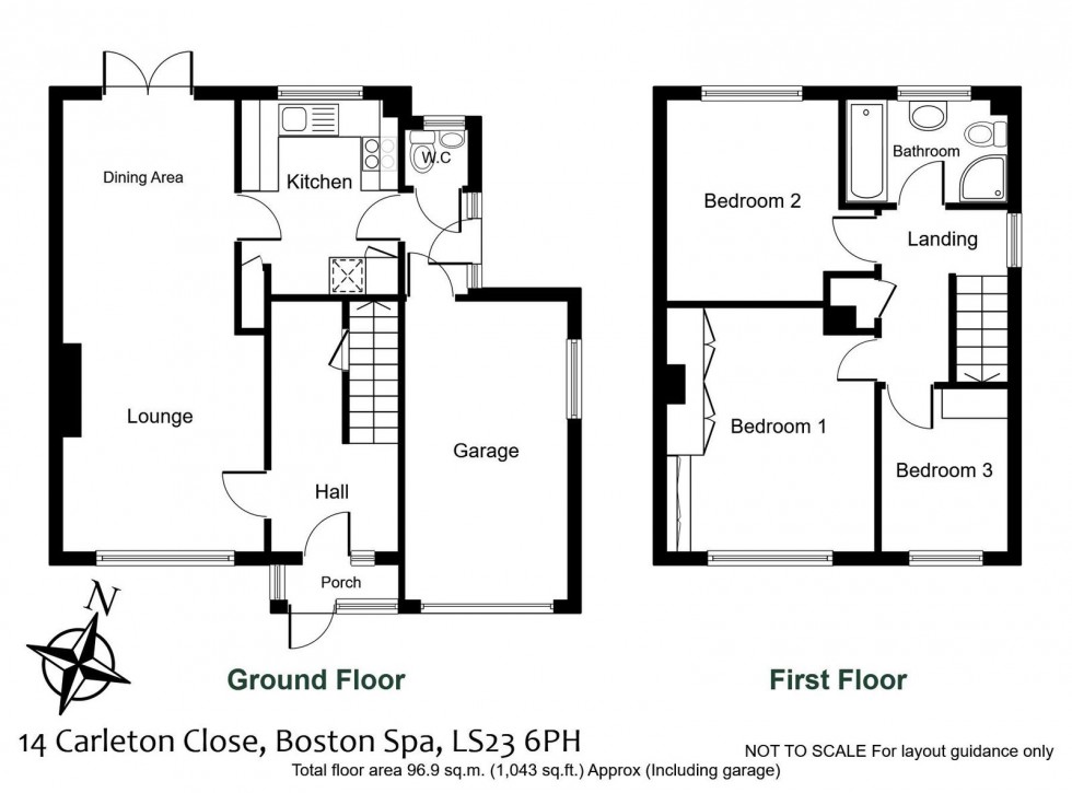 Floorplan for Boston Spa, Carleton Close, LS23