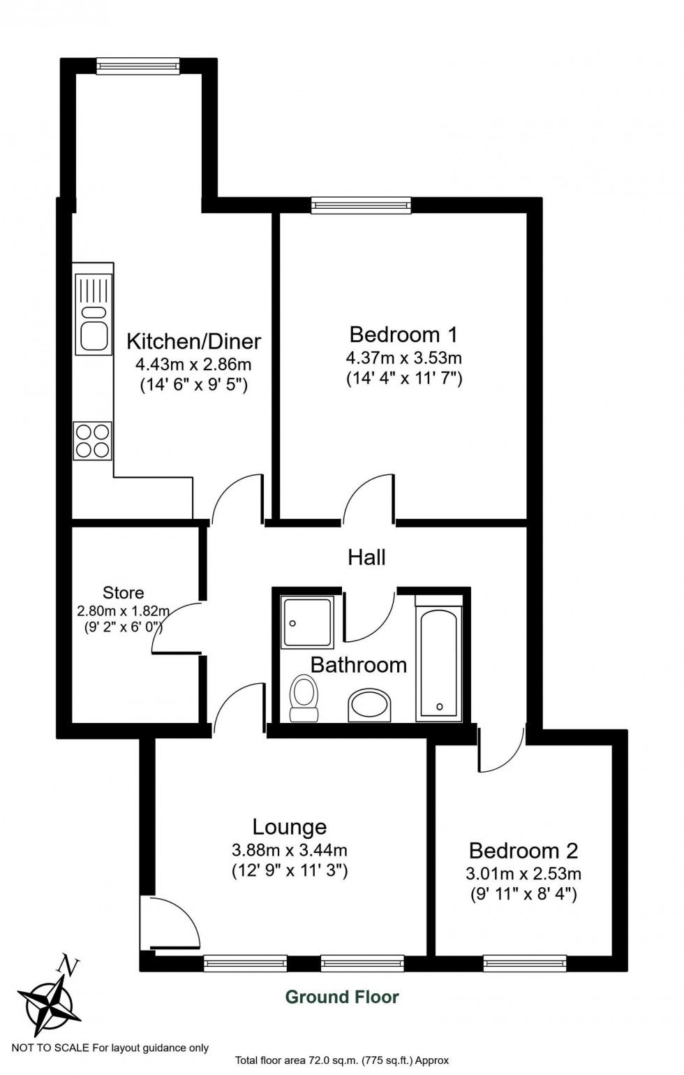 Floorplan for Clifford, Church View Mews, LS23